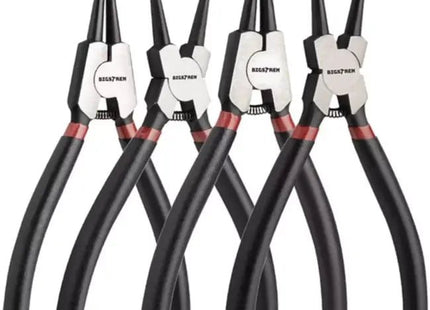 Bigstren - Seegerringtangenset - 4 - Delige Set - 2 Rechte en 2 Gebogen Tangen - Antislip Handgrepen - MBDeals.nl