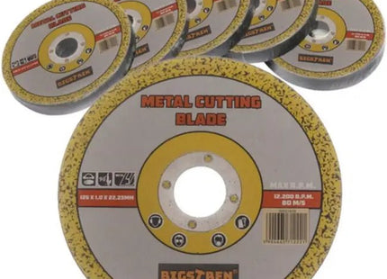 Bigstren - Slijpschijf - 50 Stuks - 125mm X 1mm - Geschikt voor Metaal/Staal - MBDeals.nl
