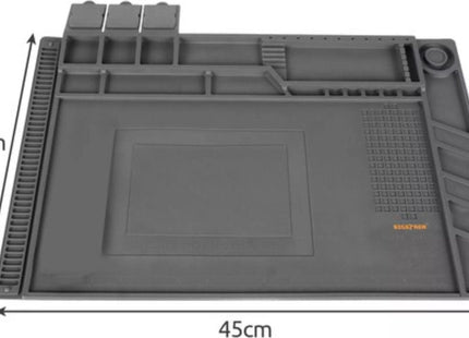 Bigstren - Soldeermat - 30 X 45 Cm - Siliconen Materiaal - 4 Magnetische Vakjes - MBDeals.nl