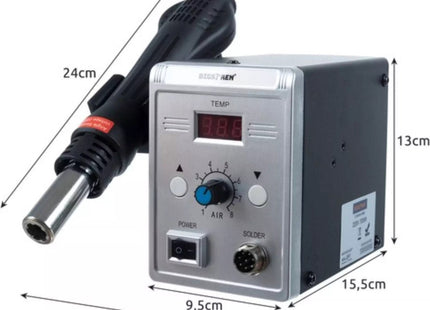 Bigstren Soldeerstation - 3 Opzetstukken - Temperatuurbereik 100 - 500 °C - Keramisch Verwarmingselement - Vermogen: 700W - MBDeals.nl