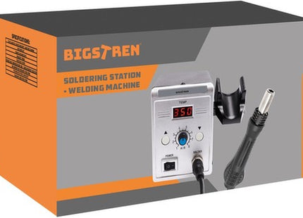 Bigstren Soldeerstation - 3 Opzetstukken - Temperatuurbereik 100 - 500 °C - Keramisch Verwarmingselement - Vermogen: 700W - MBDeals.nl
