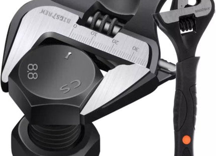 Bigstren verstelbare moersleutel 0-35 mm van carbonstaal met rubberen handgreep - MBDeals.nl