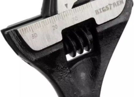 Bigstren verstelbare moersleutel 0-35 mm van carbonstaal met rubberen handgreep - MBDeals.nl