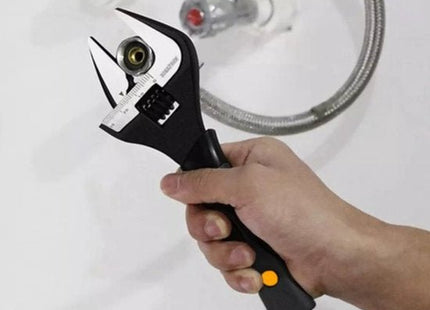 Bigstren verstelbare moersleutel 0-35 mm van carbonstaal met rubberen handgreep - MBDeals.nl
