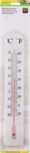 Buiten thermometer wit 39 cm - Kunststof tuinthermometers - Tuin artikelen - MBDeals.nl