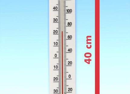 Buiten thermometer wit 39 cm - Kunststof tuinthermometers - Tuin artikelen - MBDeals.nl