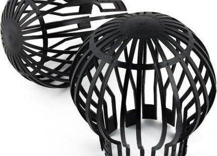 Dakgoot bladbeschermer voor de regenpijp, 13,2 x 13,2 cm, 2 stuks, zwart - MBDeals.nl