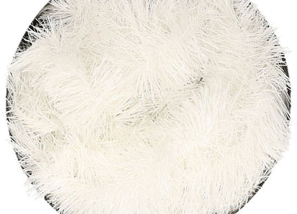Decoris - Guirlande Lametta – Glanzend Wit – 7,5 cm x 270 cm – Kunststof - MBDeals.nl