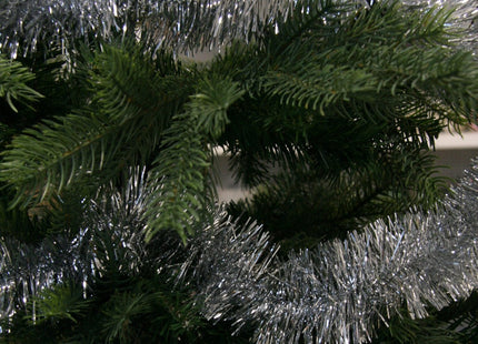 Decoris - Kerstslinger - Glanzende Folie - Eenvoudig te Draperen - Licht van Gewicht - Zilver - MBDeals.nl