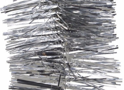 Decoris - Kerstslinger - Glanzende Folie - Eenvoudig te Draperen - Licht van Gewicht - Zilver - MBDeals.nl