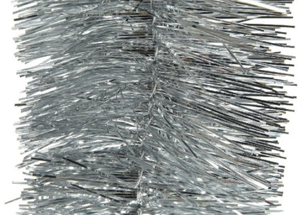 Decoris - Kerstslinger - Glanzende Folie - Eenvoudig te Draperen - Licht van Gewicht - Zilver - MBDeals.nl