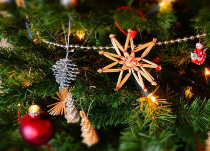 Decoris - Kerstslinger - Glanzende Folie - Licht van Gewicht - Eenvoudig te Draperen - Rood - MBDeals.nl