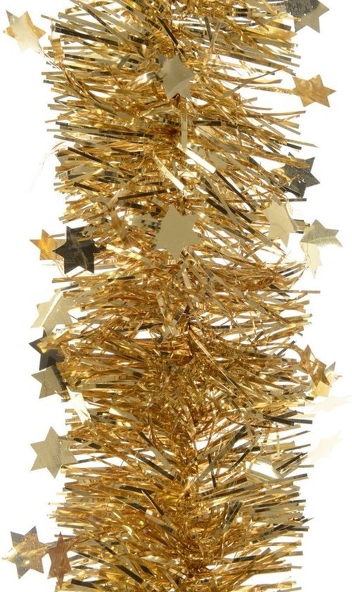 Decoris - Kerstslingers - Kerstversiering - Goudskleurig - 270x10cm - MBDeals.nl