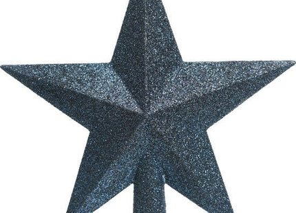 Decoris - Piek PLC Ster - Nachtblauw - 19 cm - Kunststof - Glitters - MBDeals.nl
