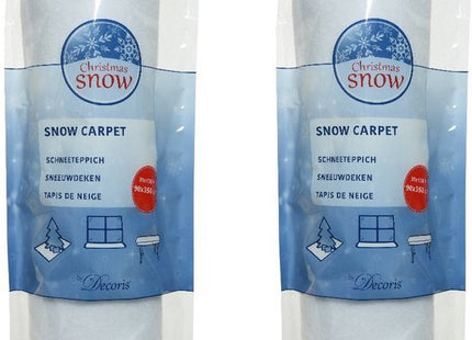Decoris sneeuwdeken op rol wit 350 x 90 cm, set van 2 rollen