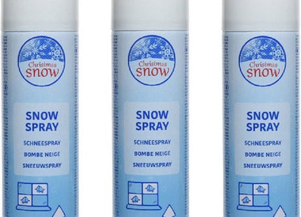 Decoris sneeuwspray wit 150 ml, set van 3 spuitbussen