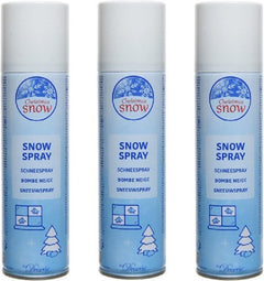 Decoris sneeuwspray wit 150 ml, set van 3 spuitbussen - MBDeals.nl