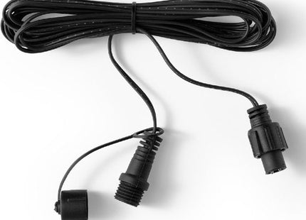 Decoris verlengkabel voor kerstverlichting, zwart, 5 meter, voor binnen