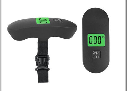 Digitale kofferweegschaal tot 40 kg met lcd-scherm en ophangband in zwart - MBDeals.nl