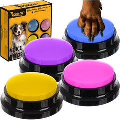 Dog buttons set van 4 opneembare drukknoppen voor hond en kat - MBDeals.nl