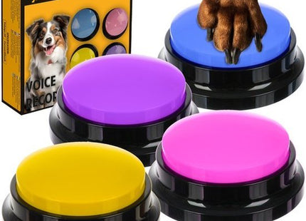 Dog buttons set van 4 opneembare drukknoppen voor hond en kat - MBDeals.nl