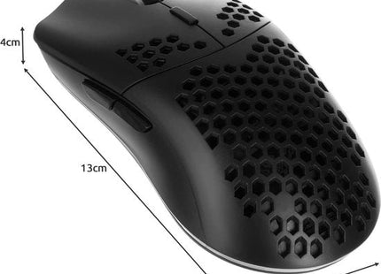 Draadloze gaming muis met 2400 DPI, RGB-verlichting en oplaadbare batterij, zwart - MBDeals.nl
