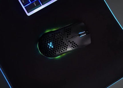 Draadloze gaming muis met 2400 DPI, RGB-verlichting en oplaadbare batterij, zwart - MBDeals.nl