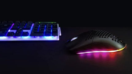 Draadloze gaming muis met 2400 DPI, RGB-verlichting en oplaadbare batterij, zwart - MBDeals.nl