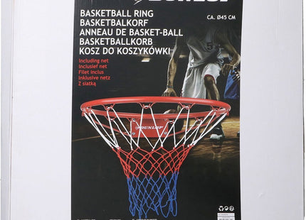 Dunlop - Basketbalkorf - Circa 45 cm - Inclusief Net - Bevestigingsmateriaal Bijgeleverd - MBDeals.nl