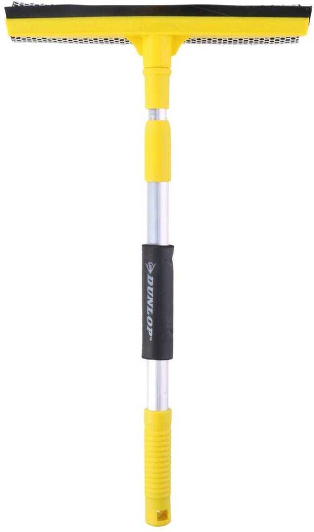 Dunlop - Raamtrekker met Steel - Telescopisch 43 - 68 cm - Rubber Blad - Absorberende Spons - MBDeals.nl