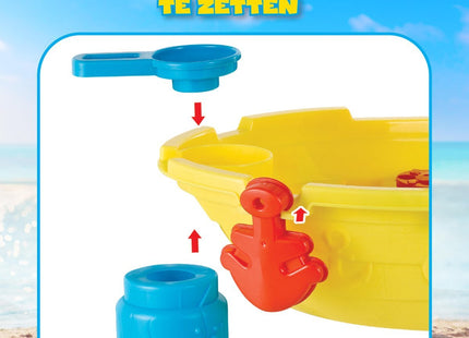 Eddy Toys - Speelgoedschip – Eenvoudig in Elkaar te Zetten – Stevig Plastic – Vrolijke Kleuren - MBDeals.nl