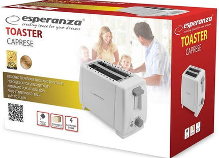 Esperanza broodrooster met automatische pop-up, 7 toastgraden, antislippootjes - MBDeals.nl