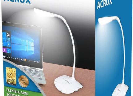 Esperanza - Bureaulamp Wit - Flexibele Arm - 3 Helderheidsniveaus - Aanraakschakelaar - MBDeals.nl