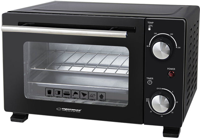 Esperanza - Compacte Oven - 10L Inhoud - 800W - Instelbare Temperatuur tot 230°C - MBDeals.nl