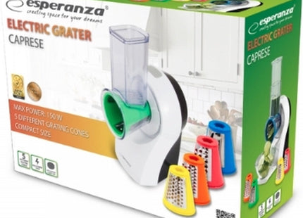 Esperanza - Elektrische Rasp - Inclusief 5 Opzetstukken - Antislip Rubberen Voetjes - Witte Kleur - MBDeals.nl