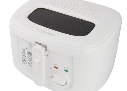 Esperanza - Friteuse - 2.5L Inhoud - Antislip Rubberen Voetjes - Inclusief Timer - Witte Kleur - MBDeals.nl