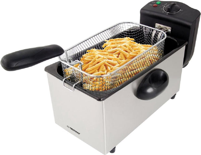 Esperanza - Frituurpan - Overhittingsbeveiliging - Inhoud 3L - Temperatuurbereik 80°C - 240°C - MBDeals.nl