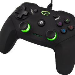 Esperanza zwarte gamecontroller voor pc en PlayStation 3, USB 2.0