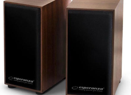 Esperanza - Stereo Speakers - Houten Behuizing - Met USB Kabel - Ingebouwde Volumeregeling en Koptelefoon Uitgang - MBDeals.nl