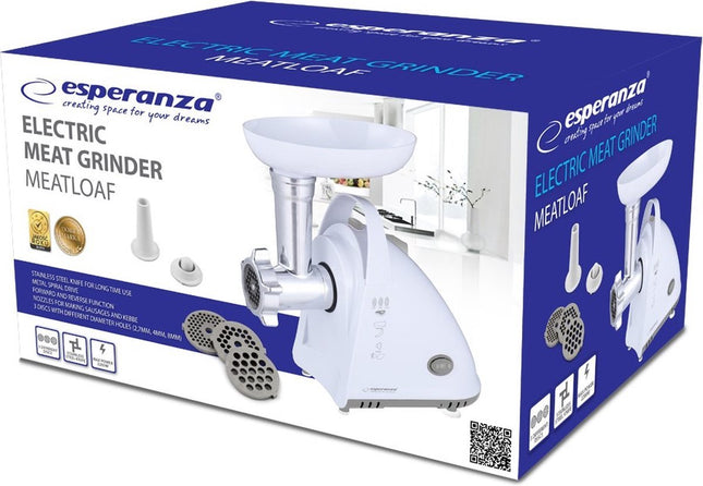 Esperanza - Vleesmolen - 2000W Vermogen - RVS Messen - Voor en Achteruit Functie - MBDeals.nl
