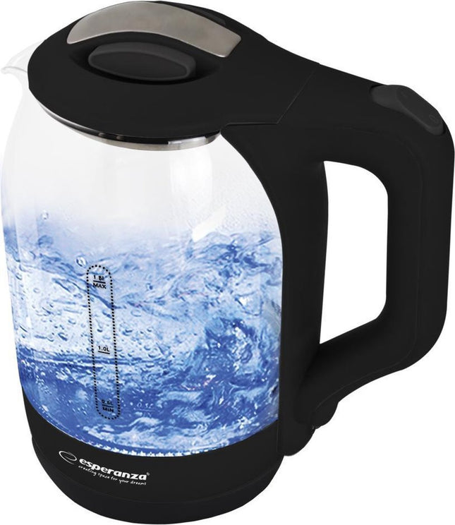 Esperanza - Waterkoker - 1.7L Inhoud - Transparant - Draadloos - MBDeals.nl