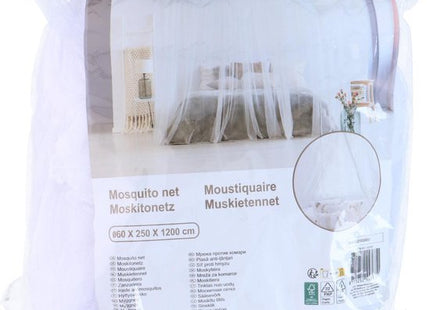 Fedec - Klamboe - 60 X 250 X 1200 Cm - Fijnmazig Net - Wit - MBDeals.nl