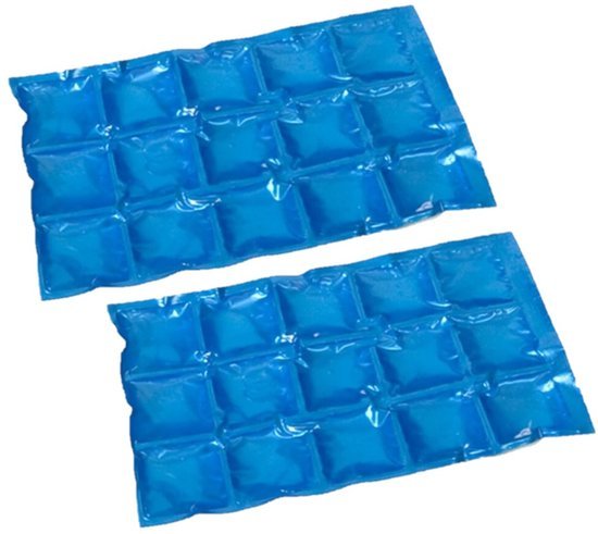 Flexibele koelelementen voor koeltas en koelbox, 15 x 24 cm, 2 stuks