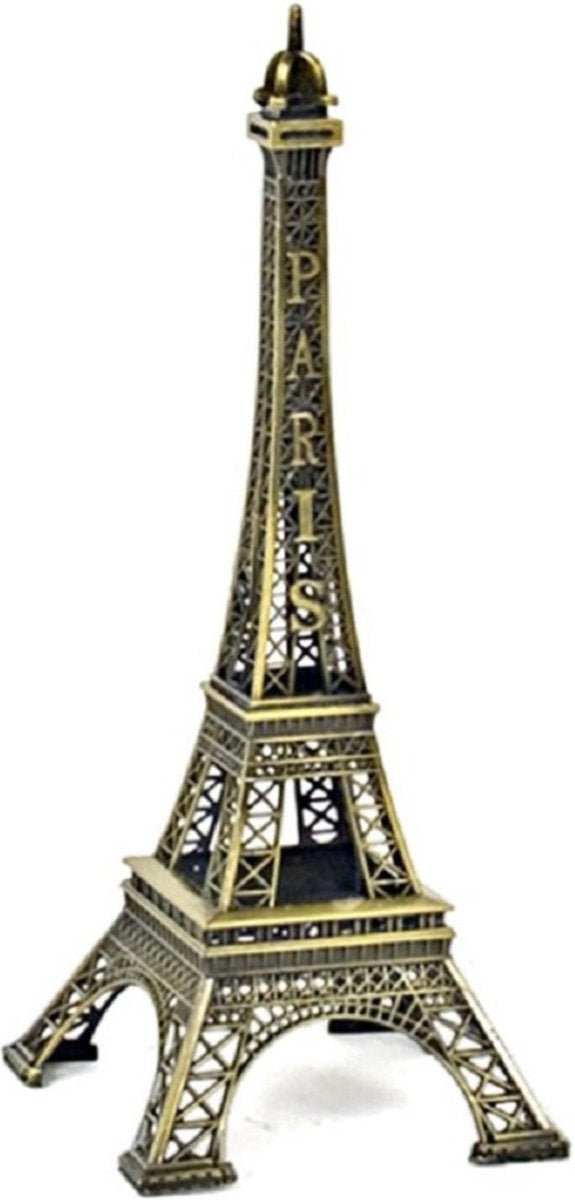 Gerimport - Eiffeltoren Beeldje - 31 Cm - Metaal - Brons - MBDeals.nl