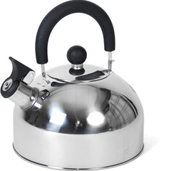 Gerimport Fluitketel - RVS - 2.5 Liter - Zilver/Zwart - 21.5 X 19.5 X 21.5 Cm - MBDeals.nl