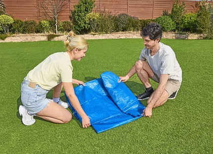 Grondzeil zwembad 274 x 274 cm blauw voor zwembaden tot 244 cm - foto 2