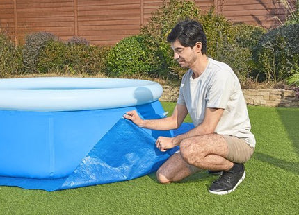 Grondzeil zwembad 274 x 274 cm blauw voor zwembaden tot 244 cm - foto 9