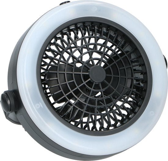 Grundig - Camping Lamp/Ventilator - 360° draaibaar - Warm/wit licht - 30 uur batterij - MBDeals.nl