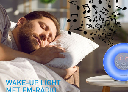 Grundig - Wake Up Lamp - Bluetooth - Micro SD en USB Ondersteuning - Ingebouwde Microfoon - MBDeals.nl