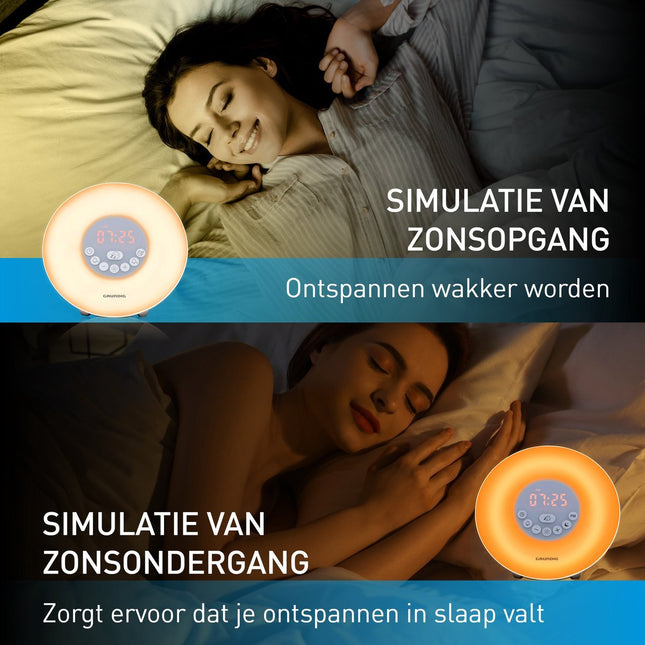 Grundig - Wake Up Lamp - Bluetooth - Micro SD en USB Ondersteuning - Ingebouwde Microfoon - MBDeals.nl